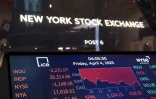 Le tableau des indices boursiers à la clôture de la Bourse de New York, le 4 avril 2025