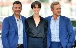 Le réalisateur François Ozon, l'actrice Marine Vacth,  et l'acteur Belge Jérémie Renier présentent le film "l'Amant double", au festival de Cannes, le 26 mai 2017