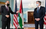 Le secrétaire d'Etat américain Antony Blinken et son homologue jordanien Aymane Safadi lundi 10 mai 2021 à Washington