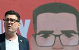 Le maire du Grand Manchester Mayor Andy Burnham lors du lancement de sa campagne à une élection législative partielle à Ashton-in-Makerfield, le 22 mai 2026