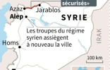 Carte localisant les 91 derniers km de la frontière entre la Turquie et la Syrie d'où le groupe Etat islamique a été chassé 