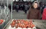 Un marché dans le centre de Moscou peu avant la chute de l'URSS, le 15 décembre 1991