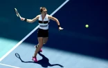 La Roumaine Simona Halep lors de sa victoire contre la Chinoise Qiang Wang à Miami le 27 mars 2019