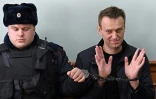 Alexeï Navalny pendant une audience judiciaire à Moscou, le 30 mars 2017
