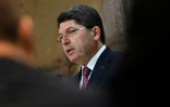 Le ministre turc de la Justice, Yilmaz Tunç lors d'une rencontre avec la presse à Istanbul, le 27 mars 2025