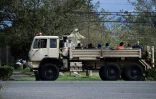 Un camion de la garde nationale, à Laplace, en Louisiane, le 30 août 2021