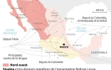 Zones d'influence des cartels au Mexique
