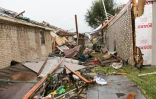 Maisons détruites par les intempéries le 27 décembre 2015 à Rowlett au Texas