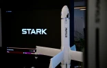 Un drone de combat Virtus de la start-up du secteur de la défense Stark, le 10 décembre 2025 à Berlin