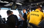 Invités du porte-avions américain USS Bush, au large de la Côte est des Etats-Unis, les pilotes de l'aéronavale française reprennent l'entraînement en mer, en mode intensif