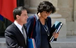 Le Premier ministre Manuel Valls et la ministre du Travail Myriam El Khomri, le 25 mai 2016 à Paris