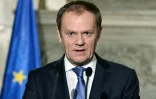 Le président du Conseil européen Donald Tusk, lors d'une conférence de presse à Athènes, le 16 février 2016