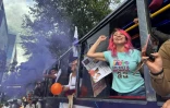 Des partisans du candidat de gauche à l'élection présidentielle colombienne Ivan Cepeda, le 29 mai 2026 à Bogota