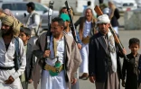 Des partisans des autorités houthies défilent lors d’un rassemblement visant à recruter de nouveaux combattants, à Sanaa, le 10 septembre 2026