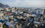 Vue d'un quartier de Roseau, la capitale de la Dominique, le 21 septembre 2017 après le passage de l'ouragan Maria