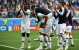 Le bonheur des joueurs de l'équipe de France à l'issue de leur victoire sur l'Uruguay à Nijni Novgorod, le 6 juillet 2018