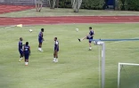 Jeudi 3 juin 2010: Entraînement à huis clos de l'équipe de France sur le stade de Petite-Ile