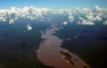 Vue aérienne de la région de l'Essequibo, le 24 septembre 2022