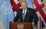 Boris Johnson après avoir rencontré Antonio Guterres, secrétaire général des Nations Unies, à New York, le 20 septembre 2021