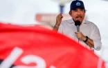 Le président du Nicaragua Daniel Ortega lors d'un rassemblement à Managua le 30 avril 2018