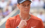L'Italien Jannik Sinner lors de son quart de finale Ă Roland-Garros contre le Bulgare Grigor Dimitrov, le 4 juin 2024