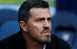 L'entraîneur espagnol de Saint-Etienne Oscar Garcia à Caen, le 12 août 2017