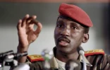 Thomas Sankara lors d'une conférence de presse à Harare le 2 septembre 1986