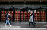 Un restaurant fermé pour cause de confinement, dans une rue de Paris le 23 novembre 2020