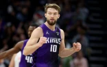 Domantas Sabonis, le pivot des Sacramento Kings, lors d'un match de NBA contre les Phoenix Suns, à Sacramento, le 22 décembre 2023