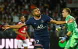 Kylian Mbappé auteur du 2e but du PSG sur la pelouse de Brest, le 20 août 2021
