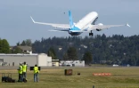 Le Boeing MAX 737-10 décolle pour son vol inaugural de l'aéroport de Renton, dans l'Etat de Washington, le 18 juin 2021