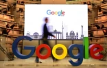 Un logo de Google dans un bureau de l'entreprie à Berlin, en Allemagne, le 22 janvier 2019