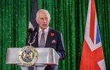 Le roi Charles III fait une déclaration lors d'un banquet d'Etat donné par le président kényan William Ruto, le 31 octobre 2023 à Nairobi