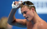 Le nageur russe Vladimir Morozov, à l'issue du 100 m libre des Mondiaux de Kazan, le 5 août 2015