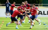 Les joueurs de l'Angleterre à l'entraînement à Croissy-sur-Seine, le 12 juin  2017 à la veille du match amical contre la France