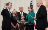 Cérémonie d'investiture de Brett Kavanagh à la Cour suprême des Etats-Unis, le 8 octobre 2018 à la Maison Blanche, à Washington