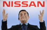 L'ex-patron de Nissan Carlos Ghosn lors d'une conférence de presse au siège de l'entreprise automobile à Yokohama, près de Tokyo, le 11 mai 2012