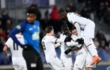Les Rennais, lancés par Hamari Traoré (c), ont logiquement écarté l'Athlético Marseille en Coupe de France, le 19 janvier 2020 à Fos-sur-Mer