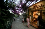 Une rue de Positano, le 30 juin 2020