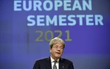 Le commissaire Ă l'Economie, Paolo Gentiloni, le 18 novembre 2020 Ă Bruxelles