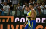 Paulo Dybala et Cristiano Ronaldo, à l'issue d'un match de Serie A avec la Juventus, à Udine, le 22 août 2021