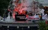 Rassemblement place de la République, à Paris, après l'annonce des résultats du 1er tour des législatives, le 30 juin 2024
