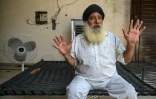 L'agriculteur Balkar Singh lors d'une interview avec l'AFP dans le village de Shehzada, dans l'Etat du Pendjab, le 12 septembre 2025 en Inde