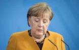 La chancelière allemande Angela Merkel lors d'une vidéo-conférence le 24 mars 2021 à Berlin 