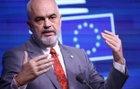 Le Premier ministre albanais Edi Rama à Bruxelles le 23 juin 2022