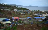 Les dégâts du cyclone Chido dans un bidonville à Kangani, à Mayotte, le 4 janvier 2025