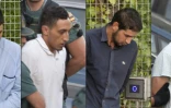 Mohamed Houli Chemlal, Driss Oukabir, Salah El Karib et Mohamed Aallaa, soupçonnés d'implication dans une cellule terroriste qui a commis deux attentats en Espagne, sur un montage de photos réalisé le 22 août 2017