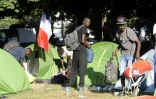 Evacuation d'un camp de migrants installé depuis plus d'un mois dans le centre-ville de Nantes, le 23 juillet 2018