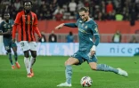 Le milieu marseillais Adrien Rabiot en action contre Nice 26 janvier 2025 à Nice dans le sud-est de la France 