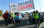 Manifestation des gilets jaunes à Bordeaux le 17 novembre 2018 contre la hausse du prix de l'essence